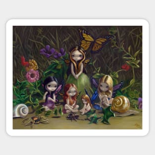 Chibi Fairies Garden Sticker